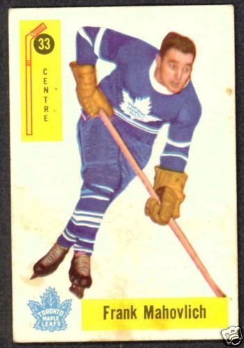 1958 59 PARKHURST HOCKEY 33 FRANK MAHOVLICH MAPLE LEAFS  