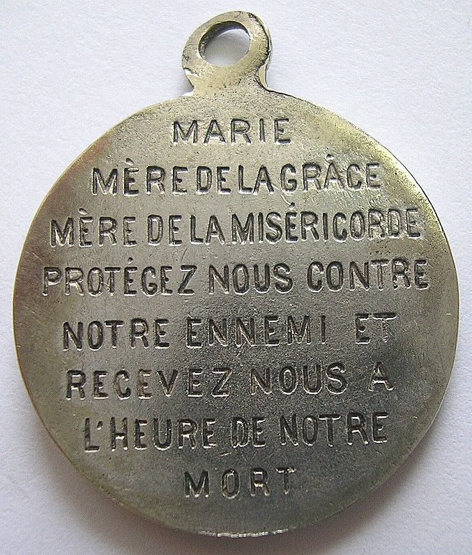 SILVER MEDAL c1900 NOTRE DAME DE MONT CARMEL FRANCE  