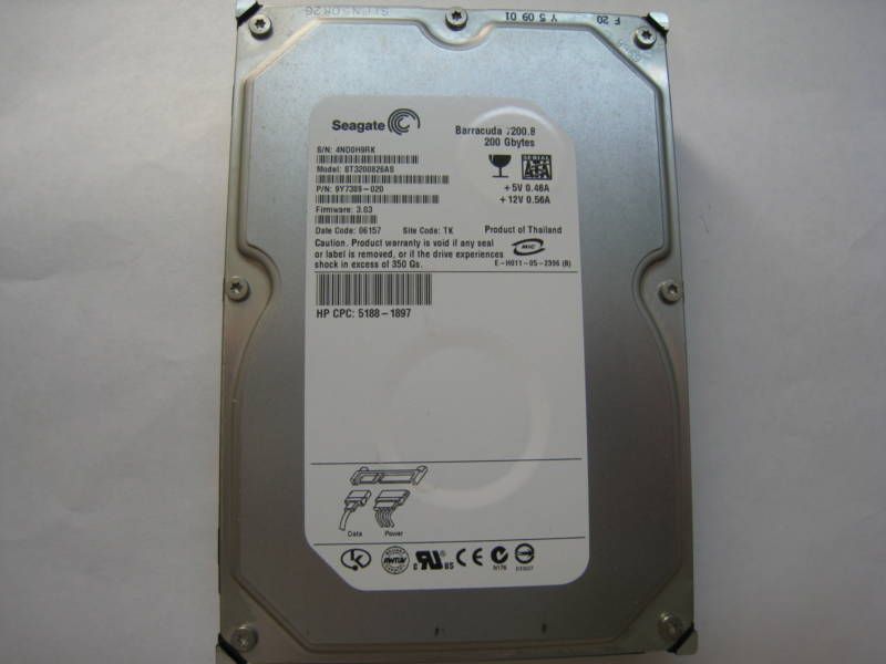 Seagate ST3200826AS 9Y7389 FW3.03 TK 200GB SATA HDD  