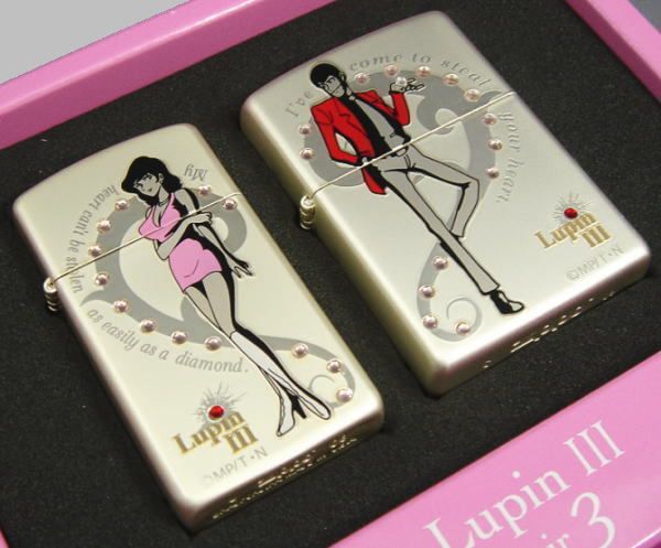 JAPAN ANIME LUPIN THE THIRD 3RD FUJIKO LOVE PAIR ZIPPO  