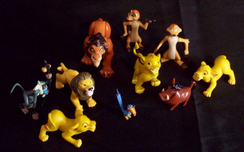 Lion King Action Figure Lot Timon Pumbaa Scar Sima Rafiki Zazu  