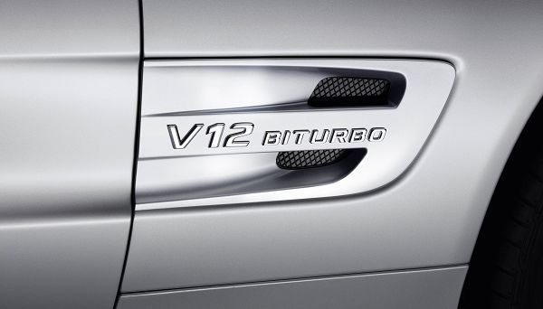 Genuine Mercedes V12 BITURBO emblem R230 W215 W221 AMG  