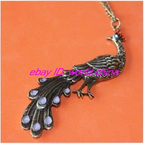 Fashion Retro Style Peacock Pendant necklace  