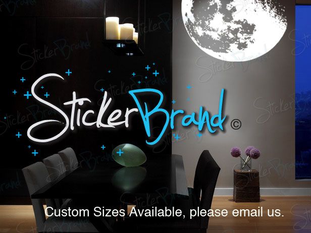 Vinyl Wall Decal Sticker Moon Stars  