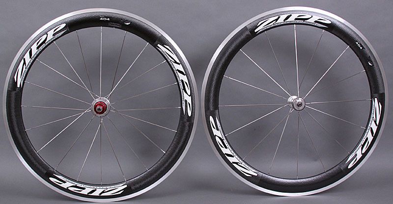 2011 Zipp 404 Carbon Fiber Wheelset Campagnolo Hub Aluminum Clincher 