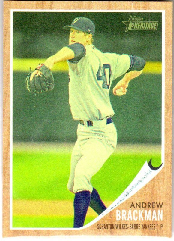 2011 Topps Heritage Minor Green Tint Andrew Brackman 067/620  