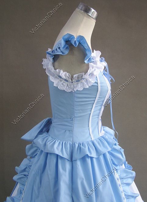 Victorian Gothic Lolita Cotton Dress Ball Gown Prom 085 M  