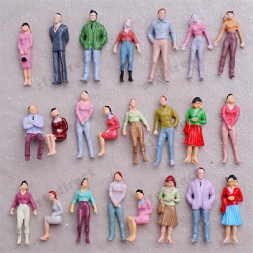 100 x Model People Figure O Scale 150 Mix Color Poses  