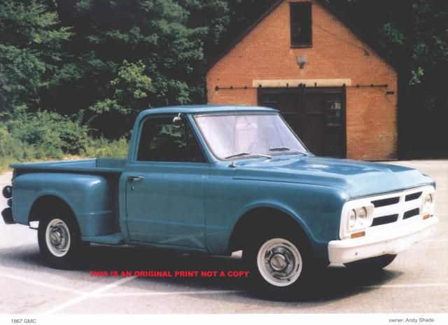 1967 GMC 1500 Step Side Pickup classic truck print  