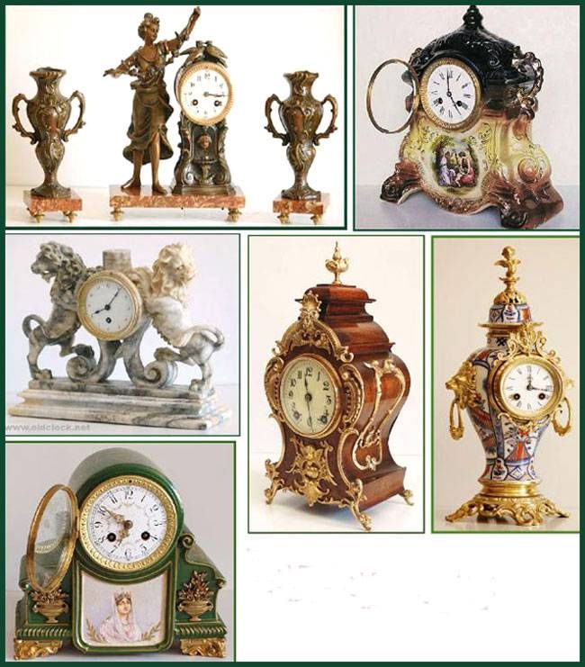 ANTIQUE PORCELAIN FRENCH CLOCK. SMARTI MEDALLE 1889  