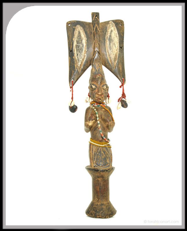 SUPERB YORUBA SHANGO DANCE WAND #1768~ For African Art Gallery  