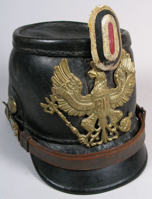 RARE 1860 GERMANY PRUSSIAN POLICE LEATHER KEPI HELMET HAT  