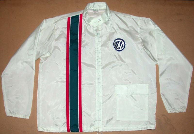 Vintage 60s 70s VW Nylon Racing Jacket XL Cafe Volkswagen Mod NICE 