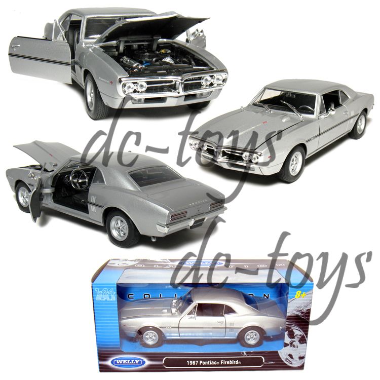 Welly 1967 Pontiac Firebird 124 Diecast Silver  