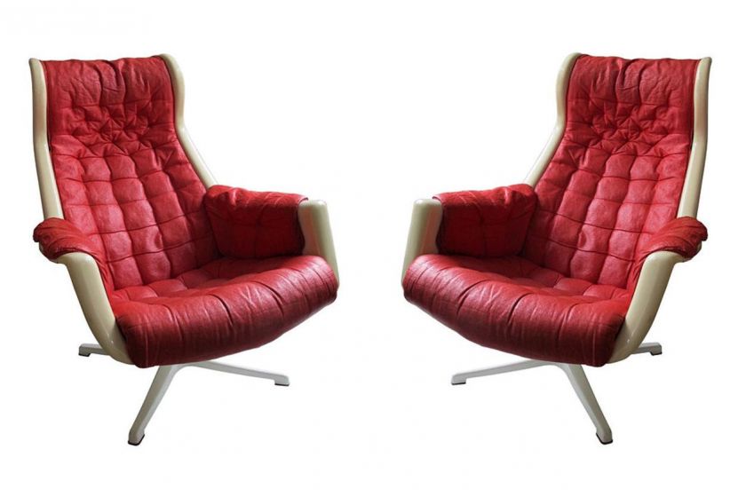 Pair Dux Galaxy Chairs   Alf Svensson & Yngve Sandstrom  