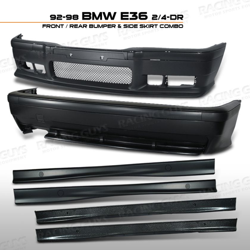 92 98 BMW E36 M3 2/4 DOOR DR FRONT+REAR BUMPER COVER 318I/325I/328I 95 