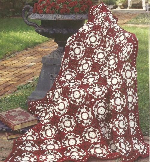 Yarn Crochet Afghan Pattern Persian Print  