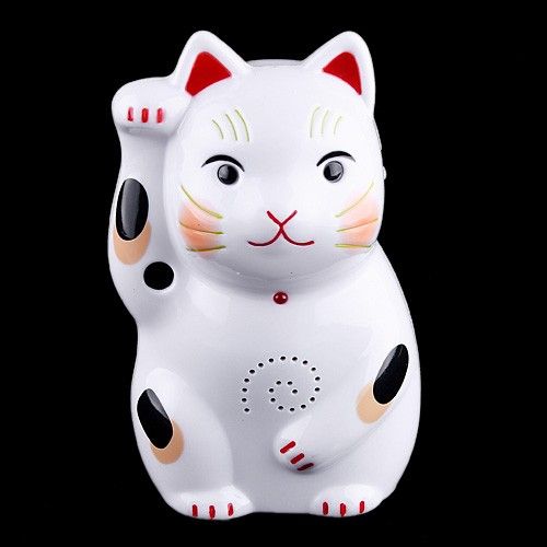 Lucky Cat IR Sensor Auto Welcome Door Ring English  