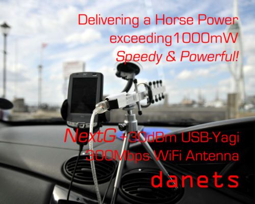 USB Yagi 2.4G HP WiFi TurboTenna +28dBm for laptop & PC 489226316841 