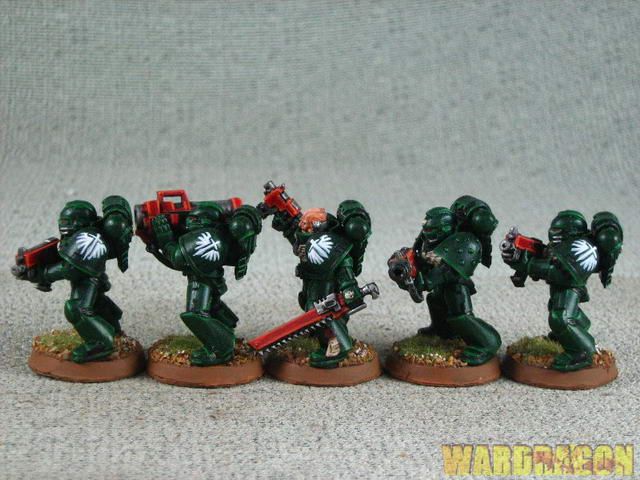 25mm Warhammer 40K WDS painted Dark Angels Tactiacl Squad y94  