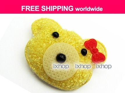 30 Hairy Padded Teddy Bear Head (4 Colors U PICK) Applique 4030 30300 