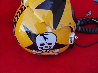 RARE IDd USMC VMFA 134 Fighter Pilot helmet, bag, wings JOLLY ROGER 