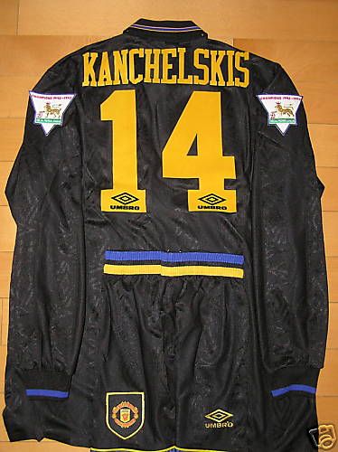 MAN UTD PLAYER MATCH WORN MALLIOT SHIRT #14 KANCHELSKIS  