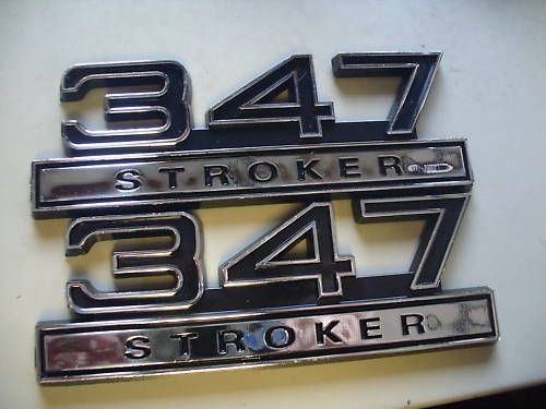 NEW PAIR 347 STROKER EMBLEMS BLACK  