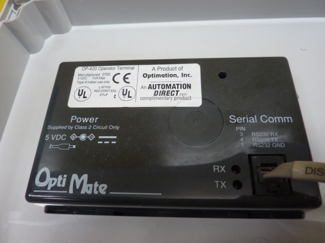 Opti Mate OP 420 Koyo Direct Logic 05 PLC D0 05DR Control Box working 