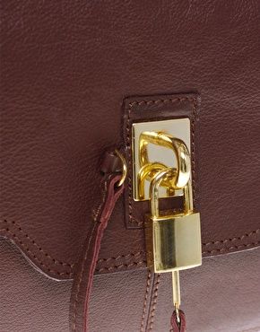 Image 4 of River Island Leather Lock Satchel Bag