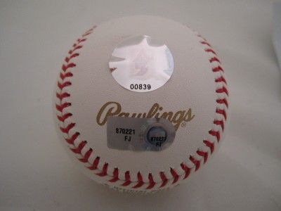 ALBERT PUJOLS SIGNED 2011 WS BASEBALL 3HR, 6RBI, 10 23 PUJOLS HOLO 