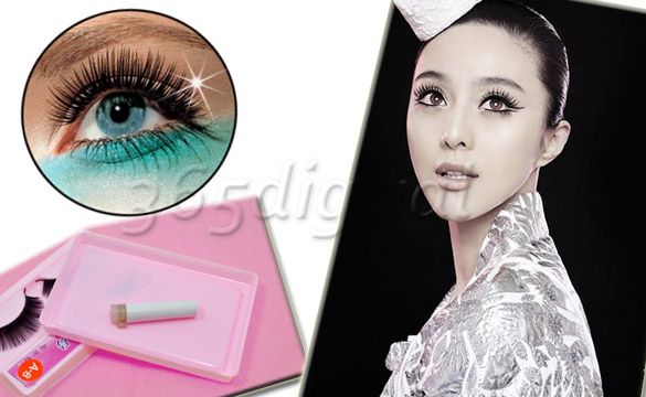 10 Pair Thick False Eyelashes Makeup Eye Lash +Glue NEW  