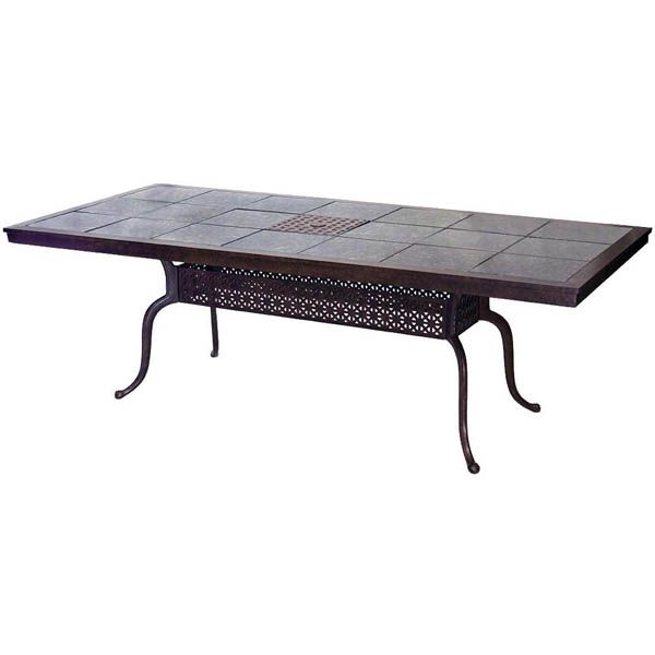 Antiqued Mocha/Granite Series 77 88” Dining Table  