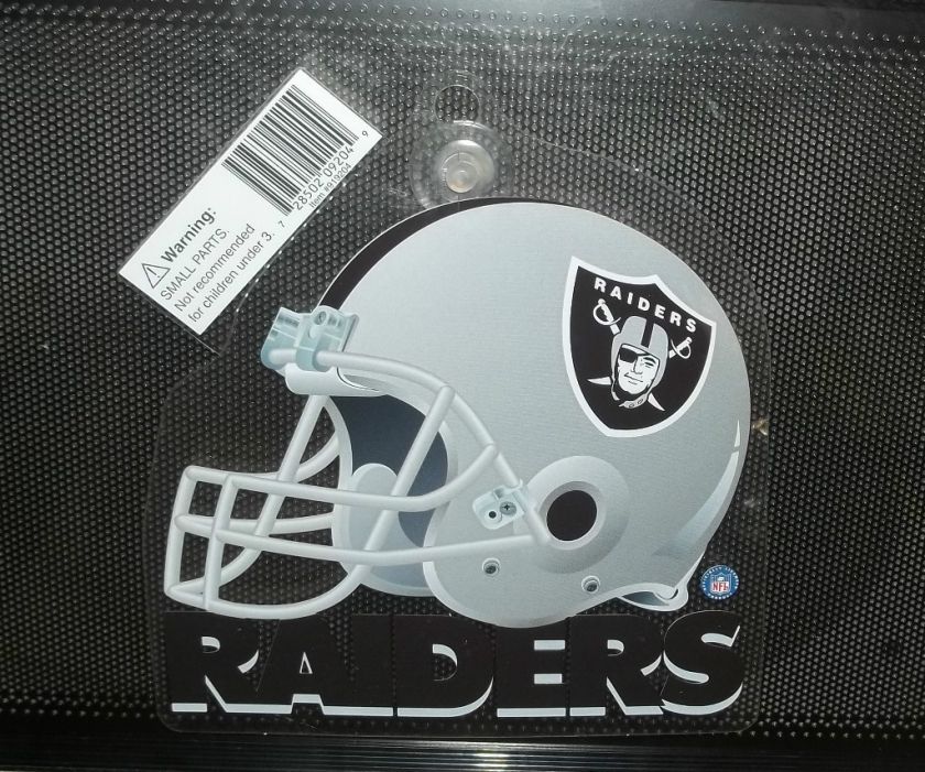 NEW NFL OAKLAND RAIDERS SUCTION CUP WINDOW GLASS HANGING DECOR 