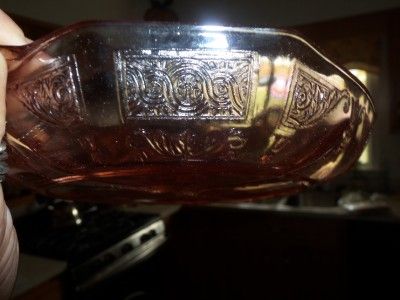   1931 1935 PINK DEPRESSION GLASS 4 PART RELISH DISH ROSE PATTERN  