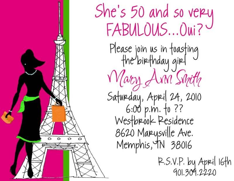 50 and Fabulous 50th Birthday Party Invitations  