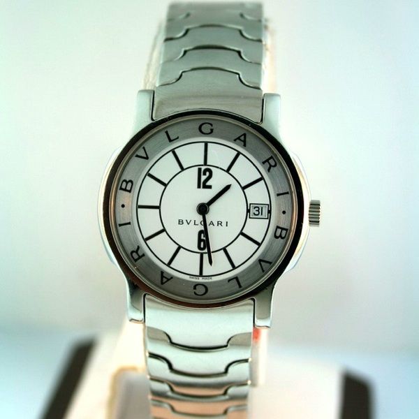 Bvlgari Solotempo ST 35 S Stainless Steel White Dial 35mm Watch 