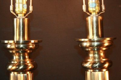 p025 MONUMENTAL Pair BRASS Vintage Decorative Stiffel Empire Column 