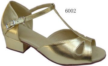 Lots of kids latin/modern dance shoes 6014 gold  