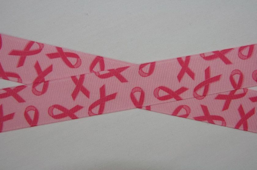 Pink BREAST CANCER Awareness Grosgrain Ribbon Hope  