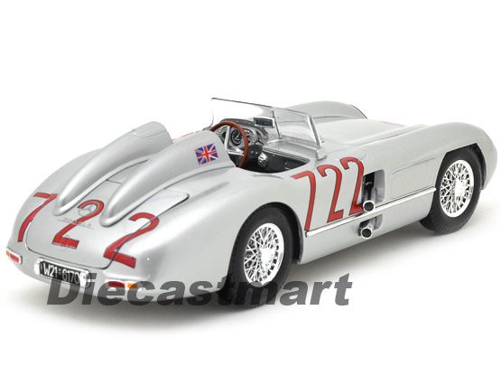   MERCEDES BENZ 300 SLR MILLE MIGLIA 1955 NEW DIECAST SILVER #722  