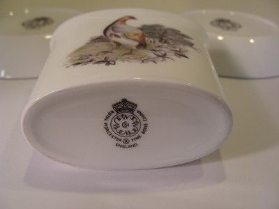 ROYAL WORCESTER Smoking Set Hunting Scene & Pheasants  