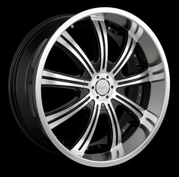 20x8.5 Machined Black Wheel Veloche Vapor 6x135 6x5.5  