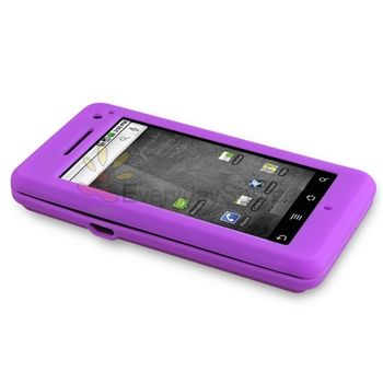 For Motorola A855 Droid 3in1 Black Blue Purple Gel Soft Case Skin 