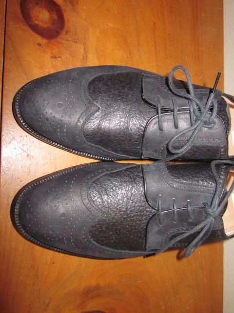 Moreschi Mens black leather oxfords dress shoes Italy 8  
