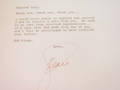   LOVE LUCY Signed original letter from actress GOLDIE HAWN 1981  