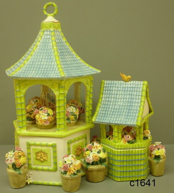 Waterford Heirlooms SONGBIRD PAGODA COOKIE JAR nib  