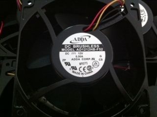 1x AD1212HB F52 ADDA FAN 120 mm x 38 mm 2800 RPM METAL CASE 12 VOLT DC 