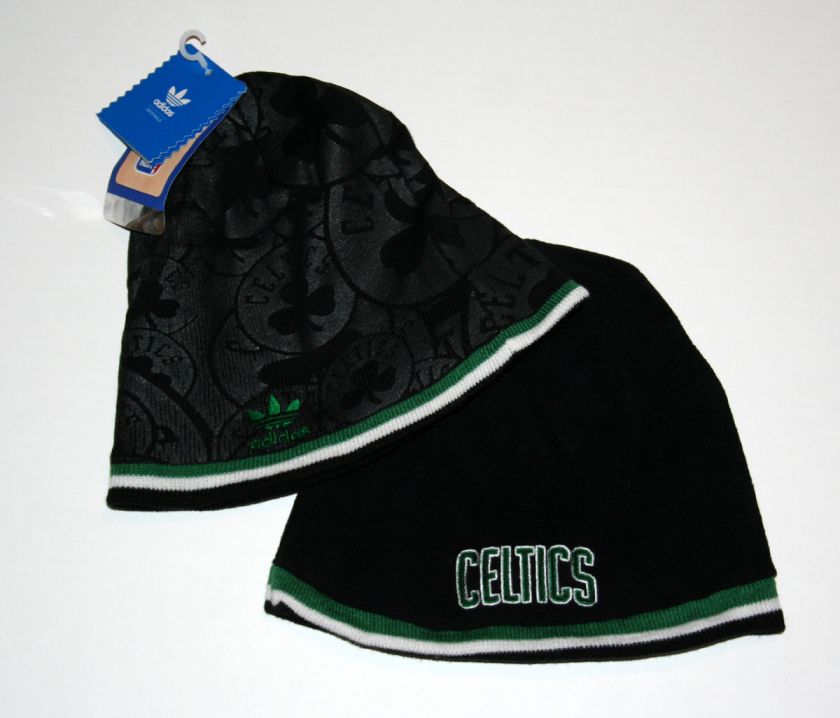 NEW ADIDAS NBA TEAM REVERSIBLE KNIT SKULL CAP CELTICS/THUNDER/LAKERS 