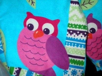   OWL FAIR ISLE BLUE/PINK FLANNEL PAJAMAS~WOMEN ADULT XXL 2XL NEW  